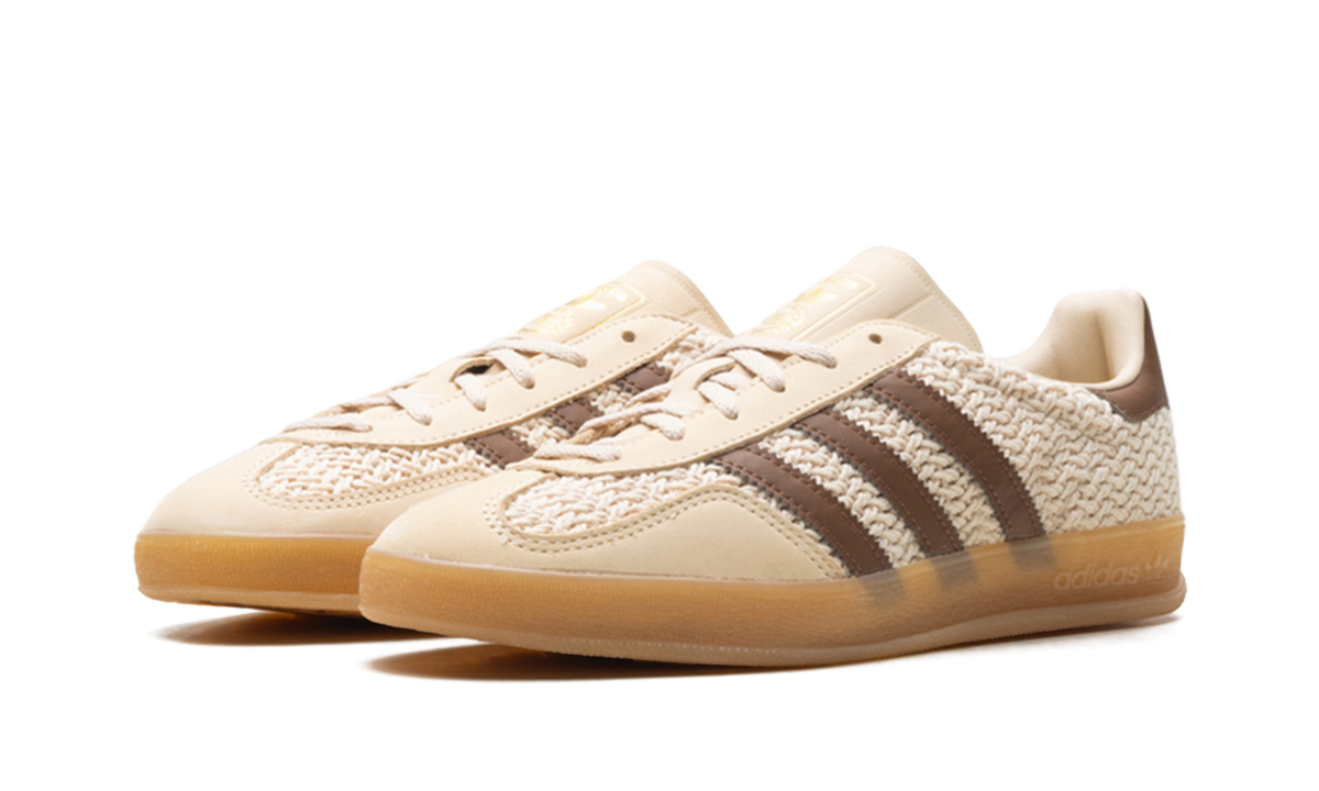 Gazelle Indoor "Cream/Brown Knit" JS1418