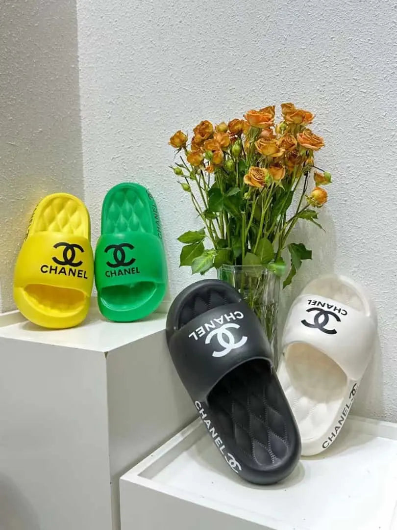Chanel Slippers EVA Soft Summer Beach Slides Thick Sole
